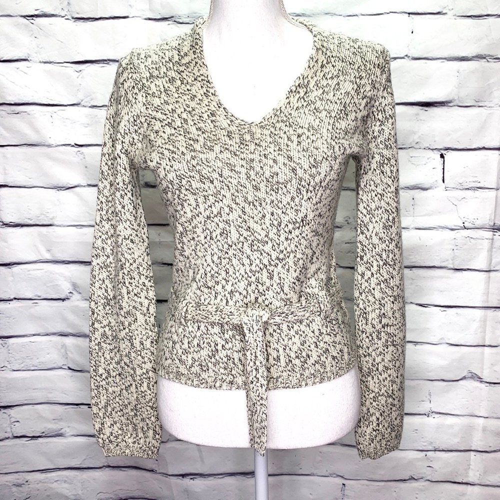 J. Crew Light Gray 100% Merino Wool V-Neck Sweater